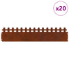 Vidaxl gazonranden 20 pcs roestig 103 x 0,05 x 22 cm cortenstaal
