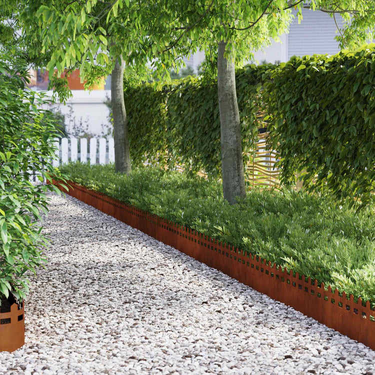 Vidaxl gazonranden 30 st 103 x 0,05 x 22 cm weervast staal