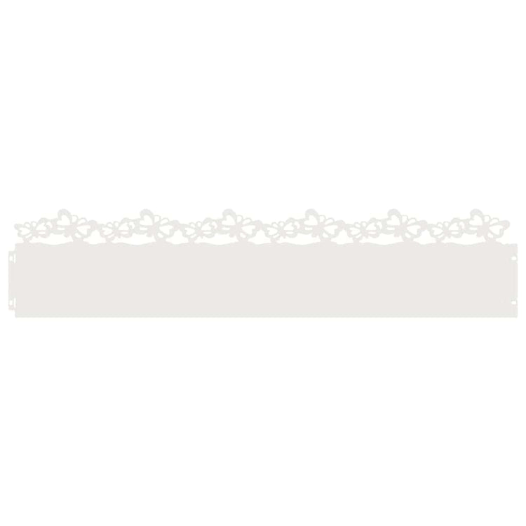 Vidaxl gazonranden 10 st 103 x 0,05 x 22 cm staal wit
