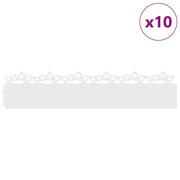 Vidaxl gazonranden 10 st 103 x 0,05 x 22 cm staal wit - afbeelding 3