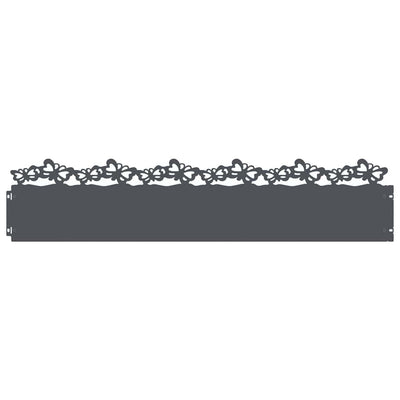 Vidaxl gazonranden 30 pcs antraciet 103 x 0,05 x 22 cm staal