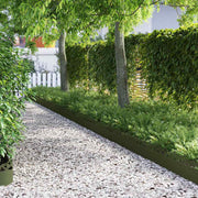 Vidaxl gazonranden 10 st 103 x 0,05 x 22 cm staal olijfgroen - afbeelding 1