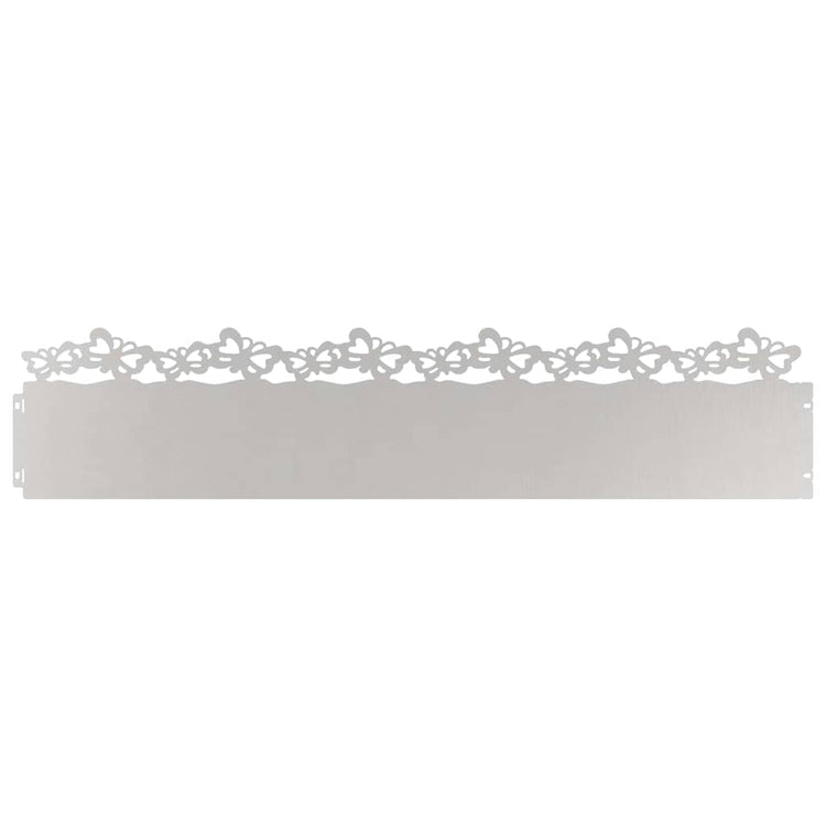 Vidaxl gazonranden 20 st 103 x 0,05 x 22 cm roestvrij staal zilver