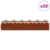 Vidaxl gazonranden 30 pcs roestig 103 x 0,05 x 22 cm cortenstaal