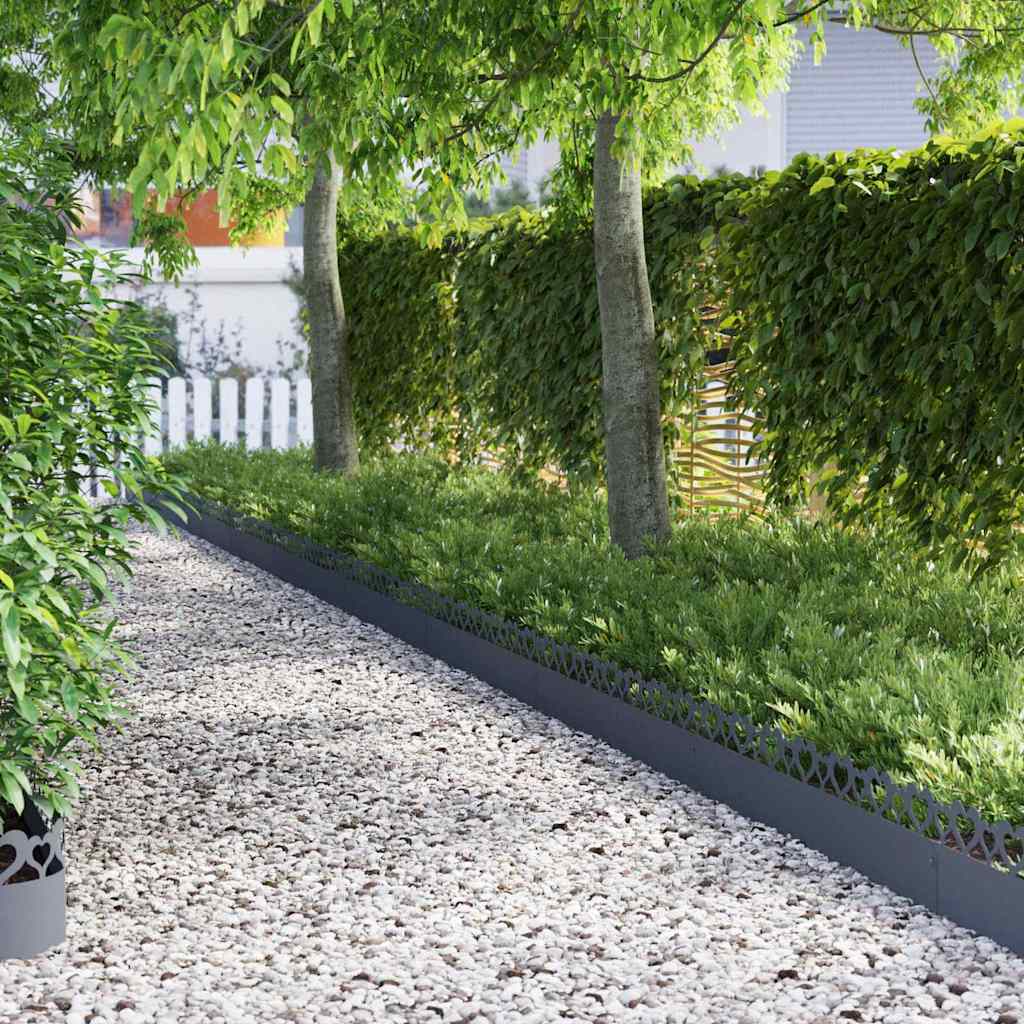 Vidaxl gazonranden 20 st 103 x 0,05 x 22 cm staal antraciet