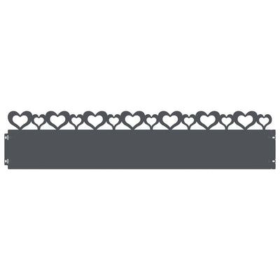 Vidaxl gazonranden 30 pcs antraciet 103 x 0,05 x 22 cm staal