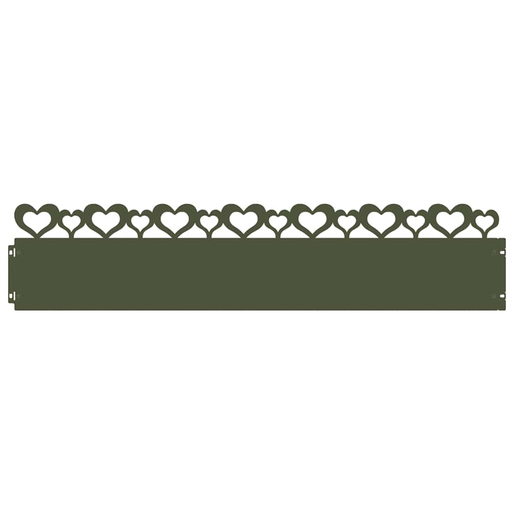 Vidaxl gazonranden 20 pcs olijf groen 103 x 0,05 x 22 cm staal