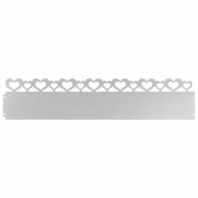 Vidaxl gazonranden 10 pcs zilver 103 x 0,05 x 22 cm roestvrij staal