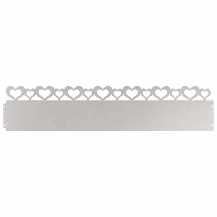 Vidaxl gazonranden 10 st 103 x 0,05 x 22 cm roestvrij staal zilver