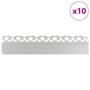 Vidaxl gazonranden 10 st 103 x 0,05 x 22 cm roestvrij staal zilver - afbeelding 3