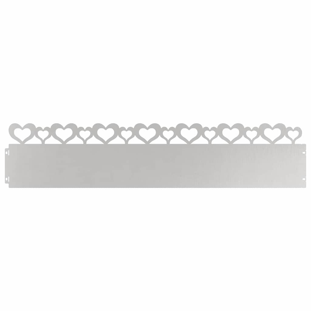 Vidaxl gazonranden 30 pcs zilver 103 x 0,05 x 22 cm roestvrij staal