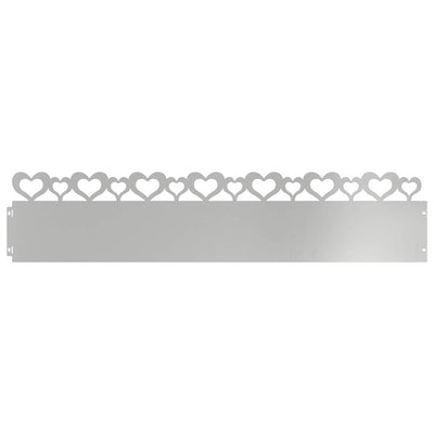Vidaxl gazonranden 10 pcs zilver 103 x 0,05 x 22 cm