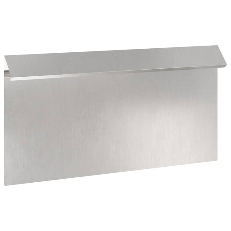 Vidaxl slakkenhekje 50 x 3,5 x 25 cm roestvrij staal zilver