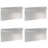 Vidaxl slakkenhekje 4 pcs zilver 50 x 3,5 x 25 cm roestvrij staal