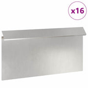 Vidaxl slakkenhekje 16 st 50 x 3,5 x 25 cm roestvrij staal zilver - afbeelding 3
