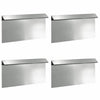 Vidaxl slakkenhekje 4 pcs zilver 50 x 3,5 x 25 cm gegalvaniseerd staal