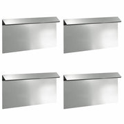 Vidaxl slakkenhekje 4 st 50 x 3,5 x 25 cm gegalvaniseerd staal zilver - afbeelding 2