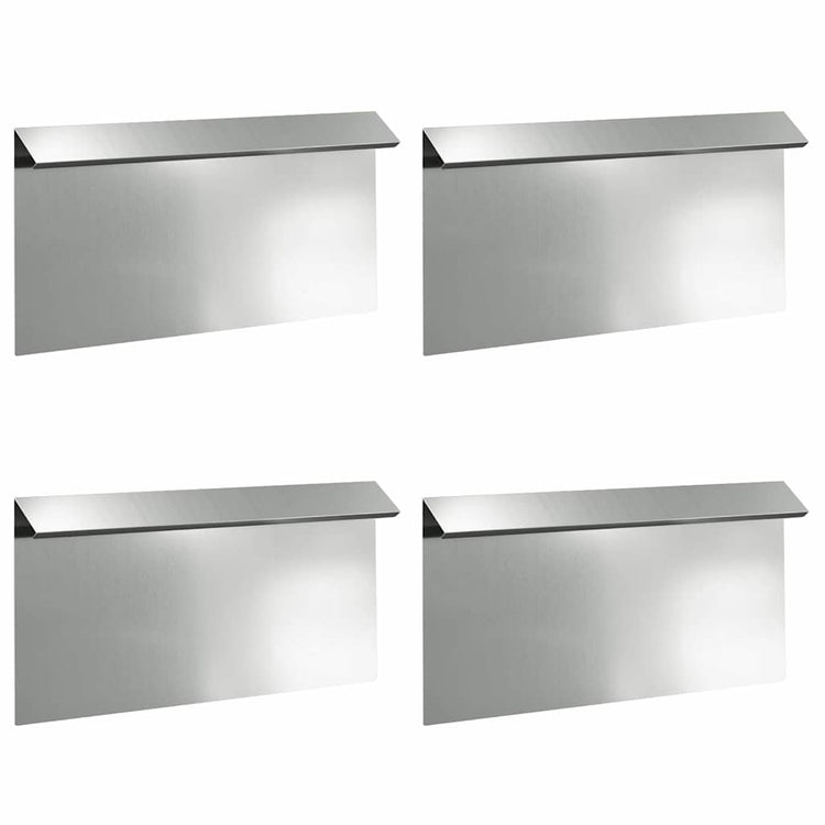 Vidaxl slakkenhekje 4 st 50 x 3,5 x 25 cm gegalvaniseerd staal zilver