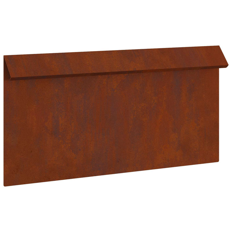 Vidaxl slakkenhekje 50 x 3,5 x 25 cm weervast staal roestkleurig