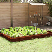 Vidaxl slakkenhekje 4 st 50 x 3,5 x 25 cm weervast staal roestkleurig - afbeelding 1