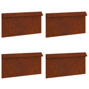Vidaxl slakkenhekje 4 st 50 x 3,5 x 25 cm weervast staal roestkleurig - afbeelding 2