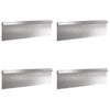 Vidaxl slakkenhekje 4 pcs zilver 100 x 3,5 x 25 cm roestvrij staal