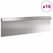 Vidaxl slakkenhekje 16 st 100 x 3,5 x 25 cm roestvrij staal zilver - afbeelding 3