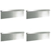Vidaxl slakkenhekje 4 pcs zilver 100 x 3,5 x 25 cm