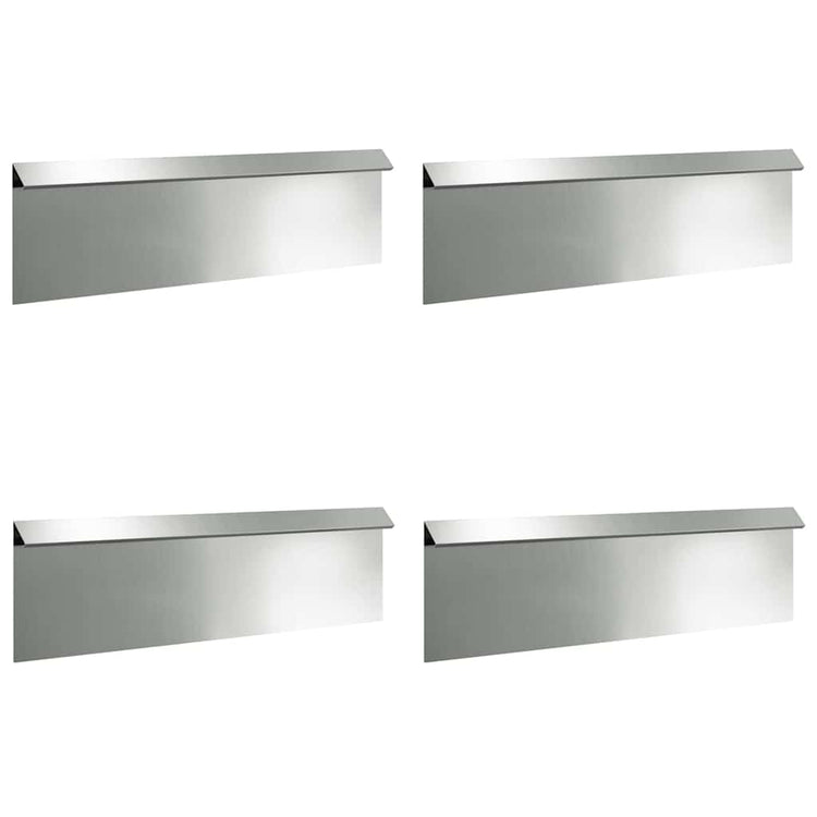 Vidaxl slakkenhekje 4 st 100 x 3,5 x 25 cm gegalvaniseerd staal zilver