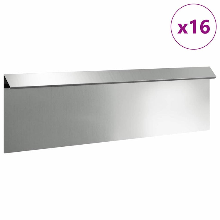 Vidaxl slakkenhekje 16 st 100 x 3,5 x 25 cm gegalvaniseerd staal