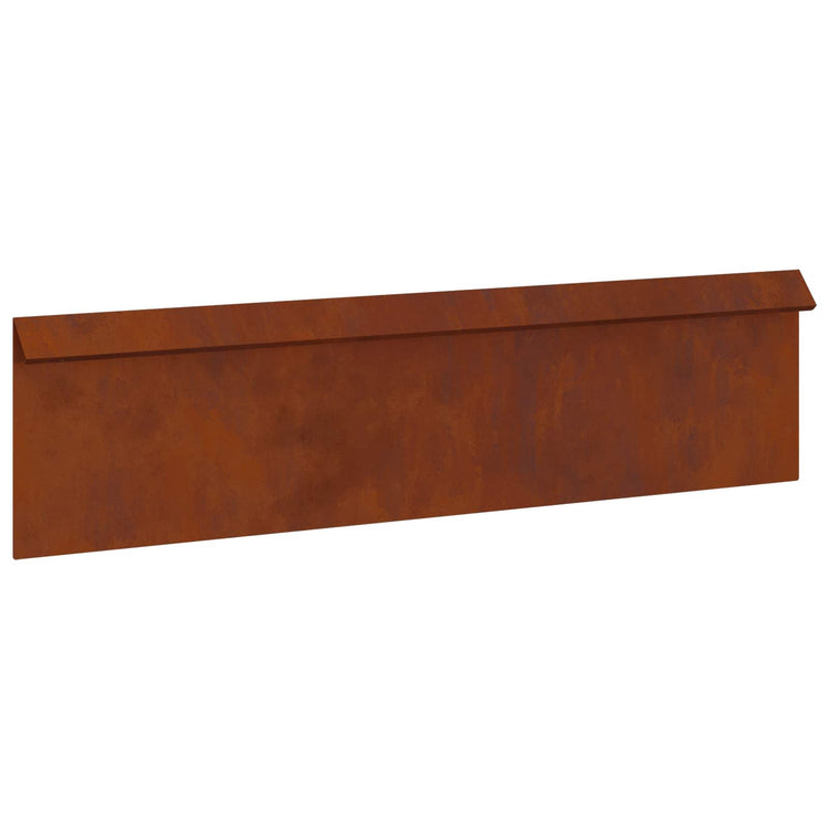 Vidaxl slakkenhekje 100 x 3,5 x 25 cm weervast staal roestkleurig