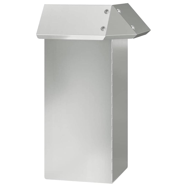 Vidaxl slakkenhekje 13,5 x 13,5 x 25 cm gegalvaniseerd staal zilver