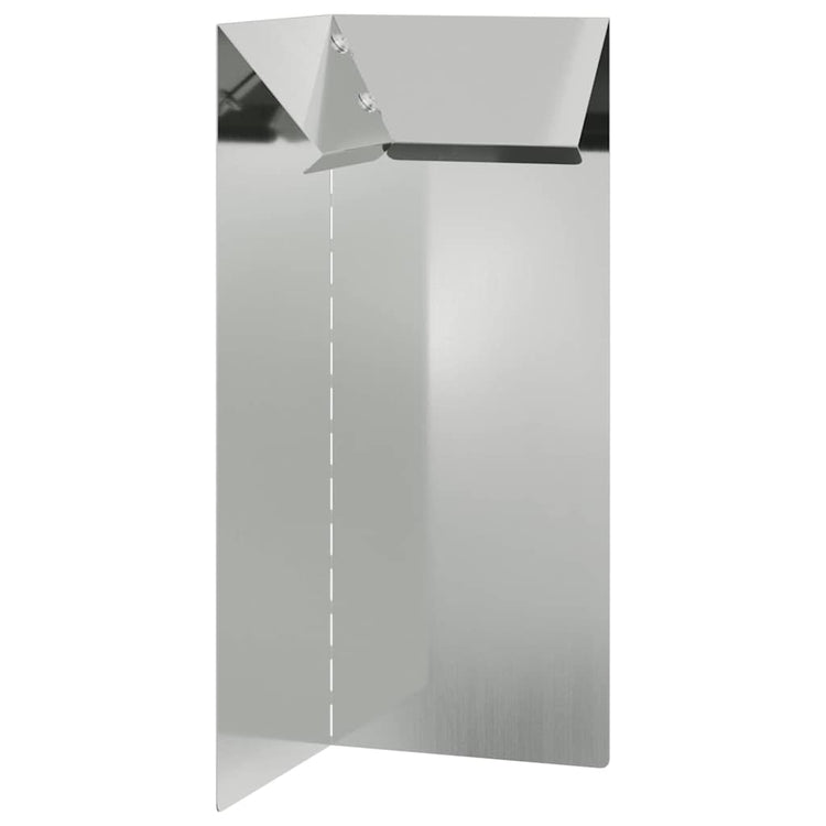 Vidaxl slakkenhekje 10 x 10 x 25 cm gegalvaniseerd staal zilver