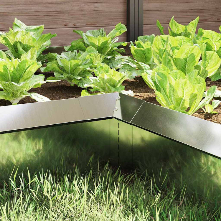 Vidaxl slakkenhekje 4 st 10 x 10 x 25 cm gegalvaniseerd staal zilver