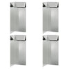 Vidaxl slakkenhekje 4 pcs zilver 10 x 10 x 25 cm gegalvaniseerd staal