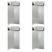Vidaxl slakkenhekje 4 st 10 x 10 x 25 cm gegalvaniseerd staal zilver - afbeelding 2