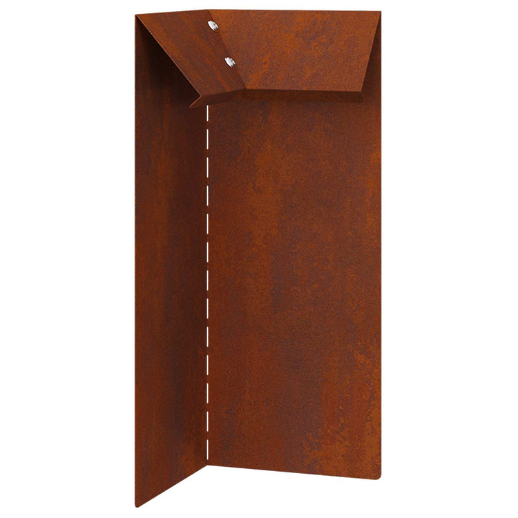 Vidaxl slakkenhekje 10 x 10 x 25 cm weervast staal roestkleurig