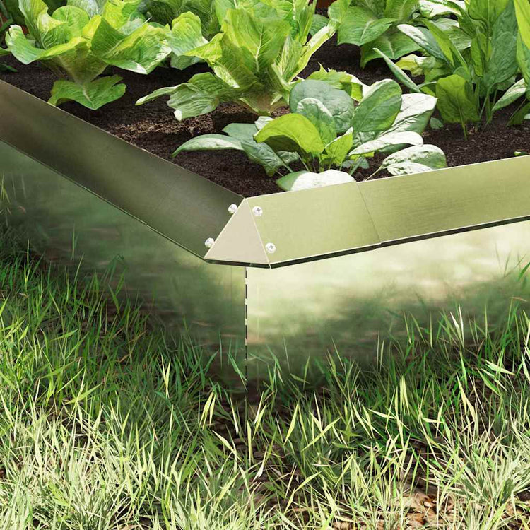 Vidaxl slakkenhekken 8 st 100 x 3,5 x 25 cm roestvrij staal zilver