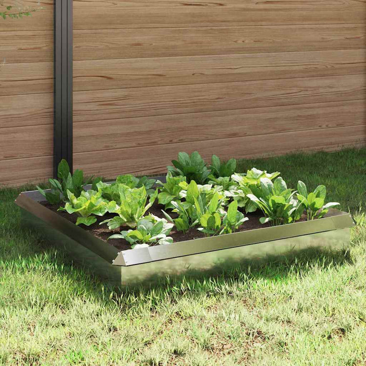 Vidaxl slakkenhekken 8 st 100 x 3,5 x 25 cm roestvrij staal zilver