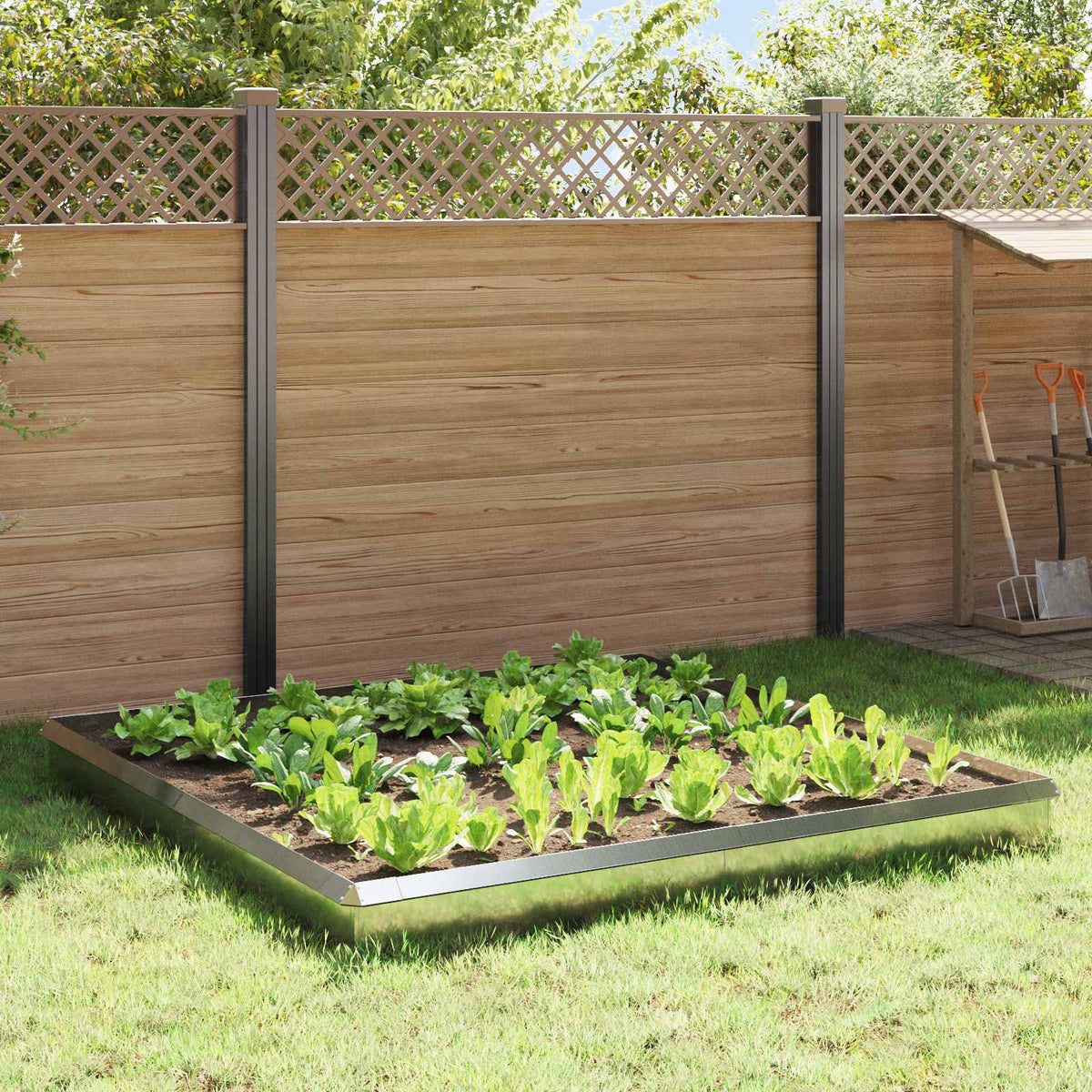 Vidaxl slakkenhekken 12 st 100 x 3,5 x 25 cm gegalvaniseerd staal