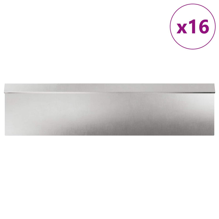 Vidaxl slakkenhekken 20 pcs zilver roestvrij staal