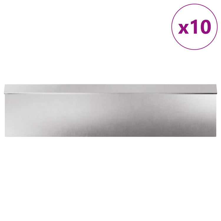 Vidaxl slakkenhekken 16 pcs zilver roestvrij staal