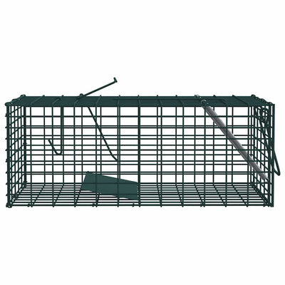 Vidaxl dierenvallen groen 31 x 13 x 12cm staal