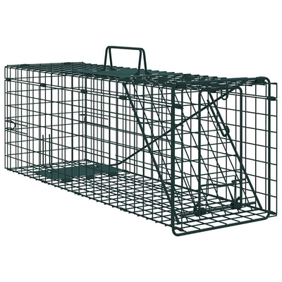 Vidaxl dierenvallen groen 61 x 20 x 21,5 cm staal