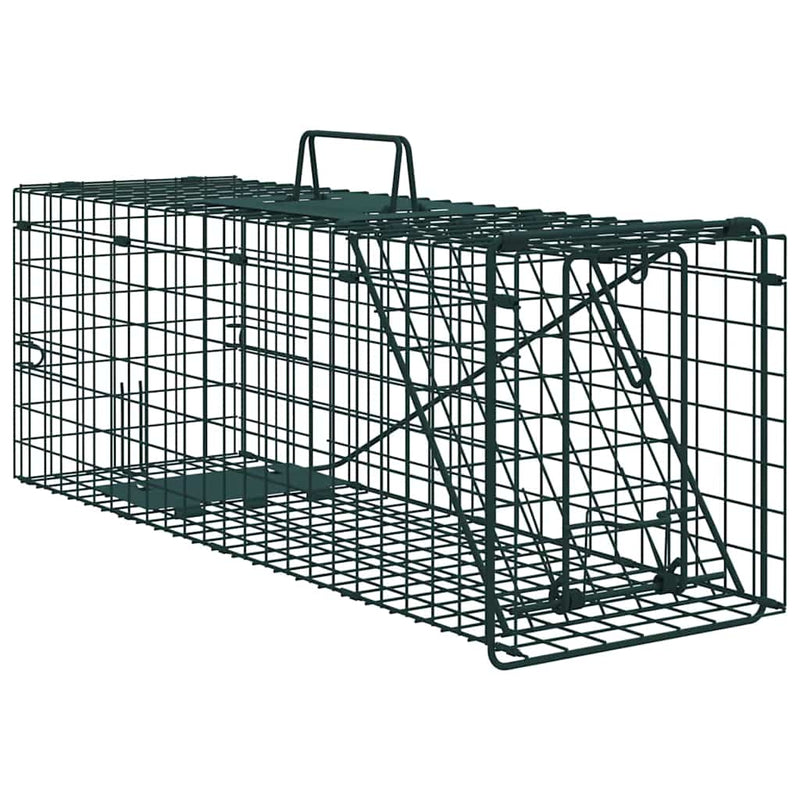 Vidaxl dierenvallen groen 61 x 20 x 21,5 cm staal