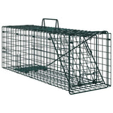 Vidaxl dierenvallen groen 61 x 20 x 21,5 cm staal - afbeelding 1