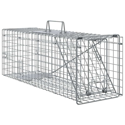 Vidaxl dierenvallen antraciet 61 x 20 x 21,5 cm staal