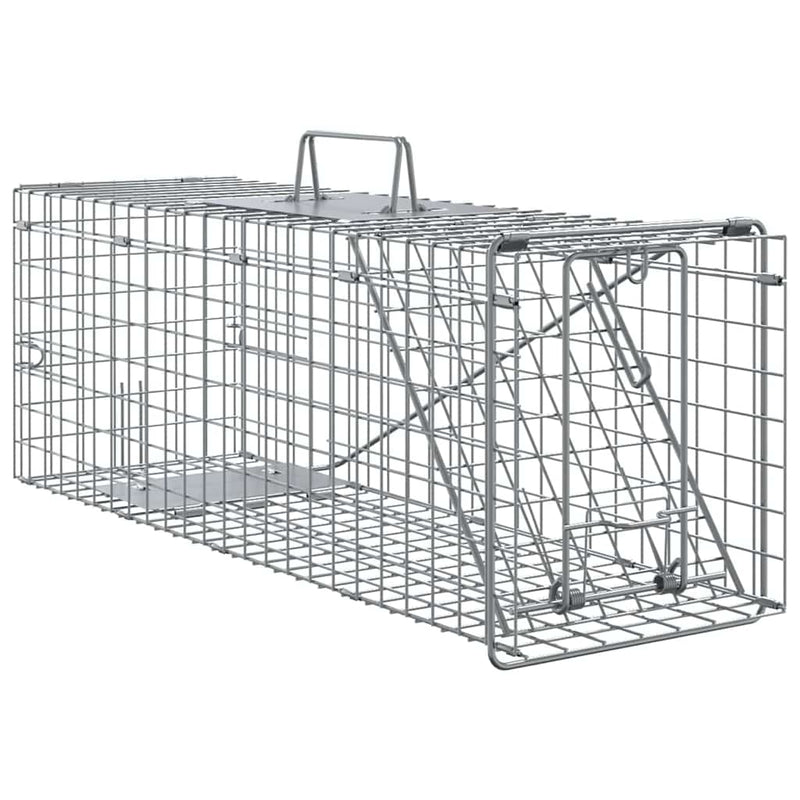 Vidaxl dierenvallen antraciet 61 x 20 x 21,5 cm staal