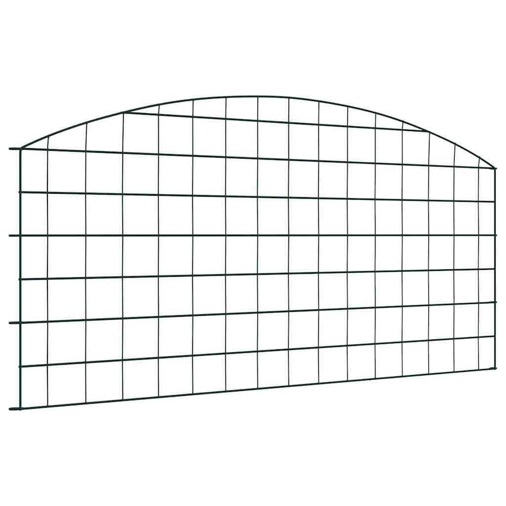 Vidaxl vijverhekken set 5 st 100 x 50 cm staal groen