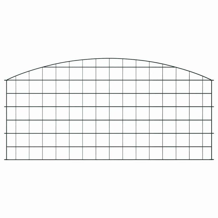 Vidaxl vijverhekken set 5 st 100 x 50 cm staal groen